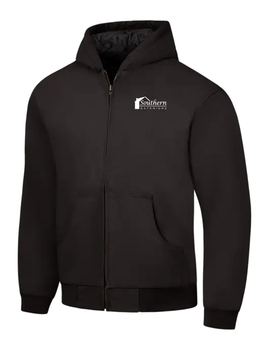 CornerStone Black Duck Cloth Hooded Work Jacket w/Southern Exteriors Logo