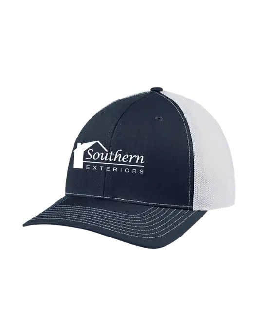 Richardson Adjustable Snapback Original 112 Trucker Cap Navy w/White Mesh w/Southern Exteriors Logo