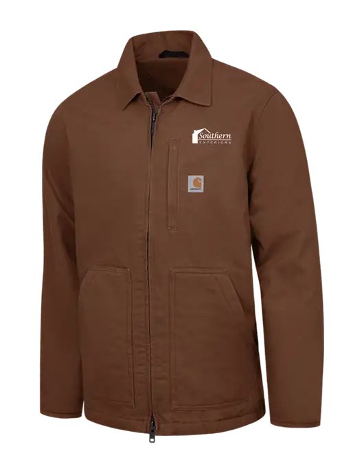 Carhartt Brown Sherpa-Lined Coat w/Southern Exteriors Logo