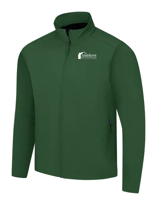 Dark Green Core Soft Shell Jacket w/Southern Exteriors Logo