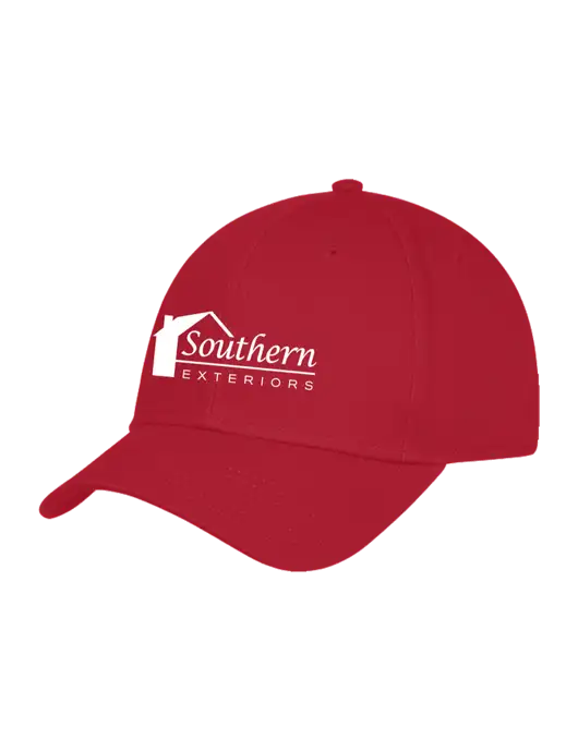 Red Structured Cap Hook & Loop w/Southern Exteriors Logo