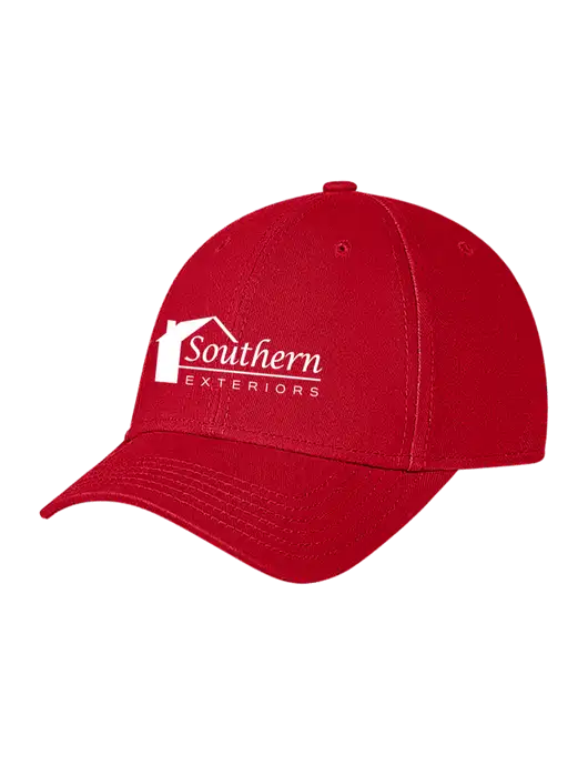 Red Structured Soft Snap Closure Hook & Loop Cap w/Southern Exteriors Logo