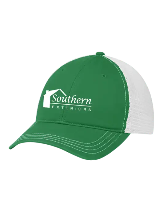 Richardson 111 Garment Washed Trucker Cap Kelly w/White Mesh w/Southern Exteriors Logo