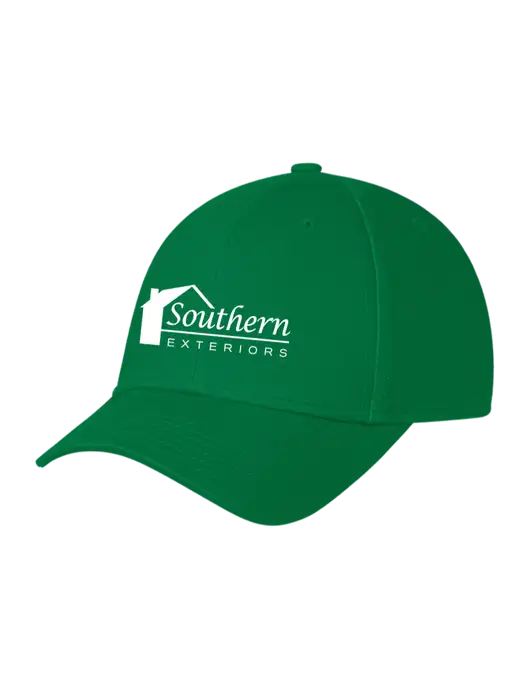 Kelly Green Structured Cap Hook & Loop w/Southern Exteriors Logo