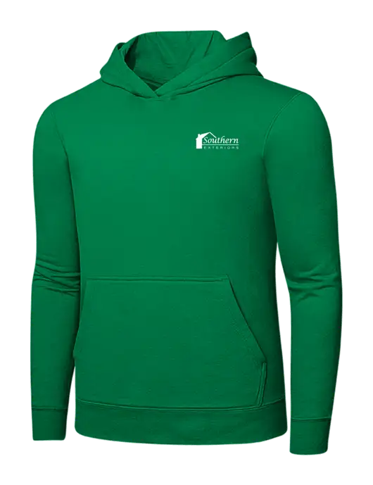 Dark Kelly Green 7.8 oz Ring Spun Hooded Sweatshirt w/Southern Exteriors Logo