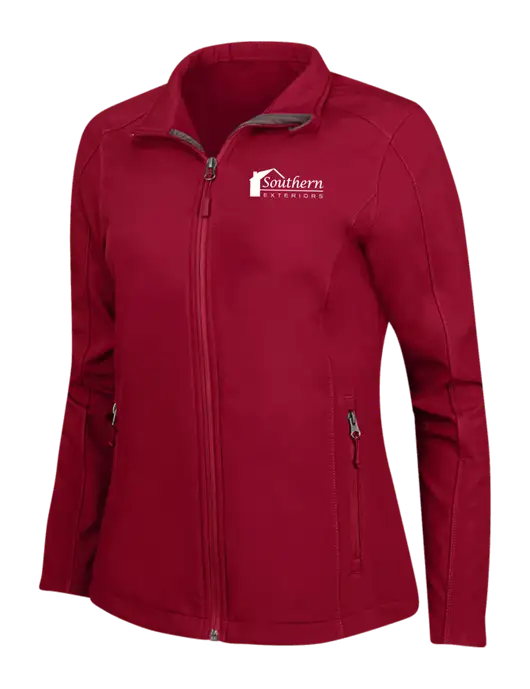 Red Womens Core Soft Shell Jacket w/Southern Exteriors Logo