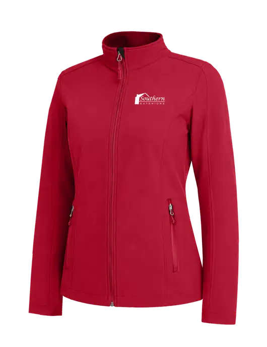Red Womens Core Soft Shell Jacket w/Southern Exteriors Logo