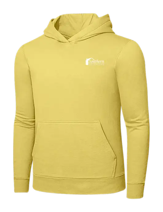 Yellow 7.8. oz Ring Spun Hooded Sweatshirt w/Southern Exteriors Logo
