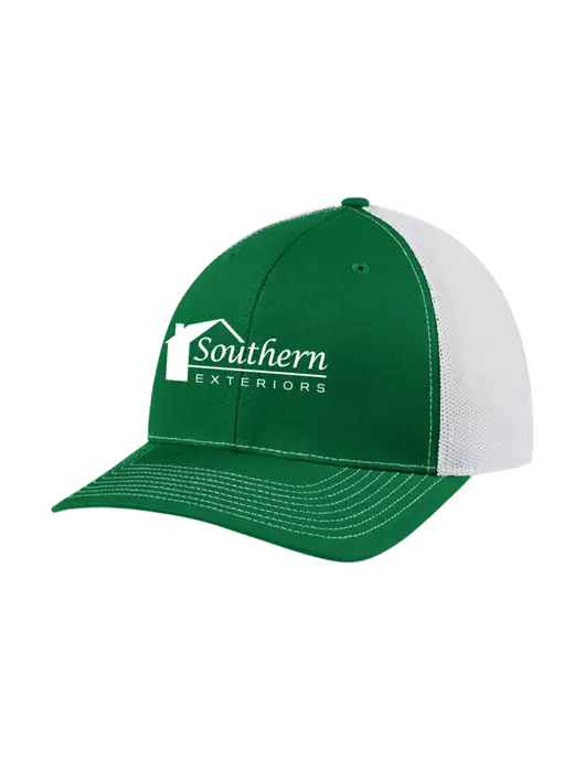 Richardson Adjustable Snapback Original 112 Trucker Cap Kelly w/White Mesh w/Southern Exteriors Logo
