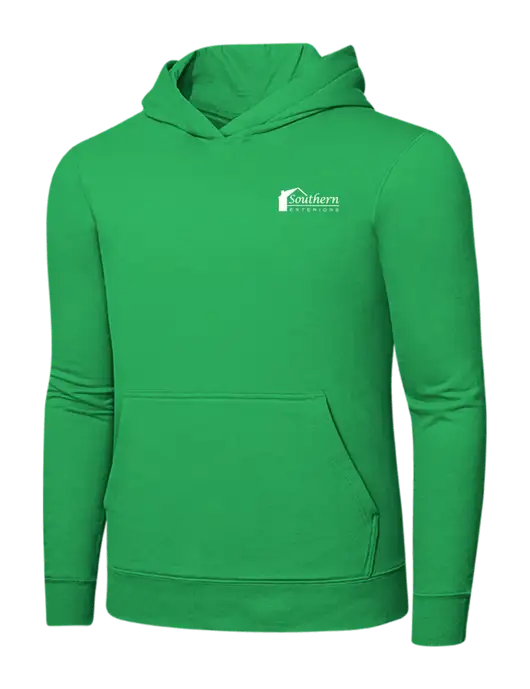 Light Kelly Green 7.8 oz Ring Spun Hooded Sweatshirt w/Southern Exteriors Logo