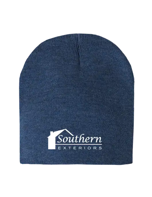 Dark Royal Heather Element Knit Beanie w/Southern Exteriors Logo
