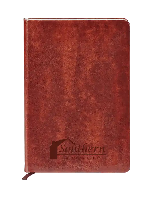 Fabrizio Brown Hard Cover 5.75 x 8.3 Journal w/Southern Exteriors Logo