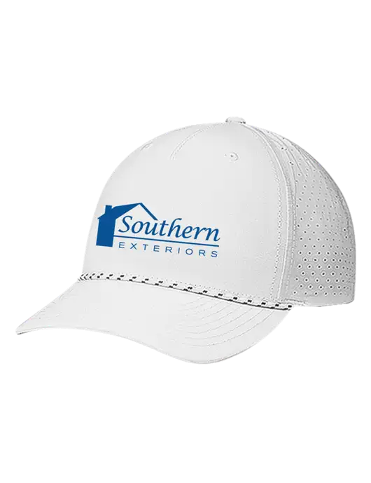 Richardson Laser Perf Performance White/White-Black Rope Cap w/Southern Exteriors Logo