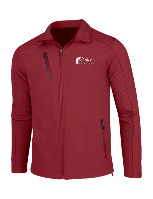 Dark Cardinal Welded Softshell Jacket w/Southern Exteriors Logo