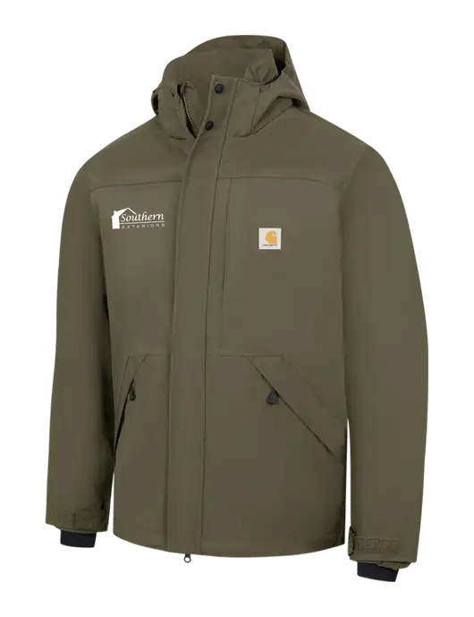 Carhartt Dark Olive Storm Defender Shoreline Jacket w/Southern Exteriors Logo