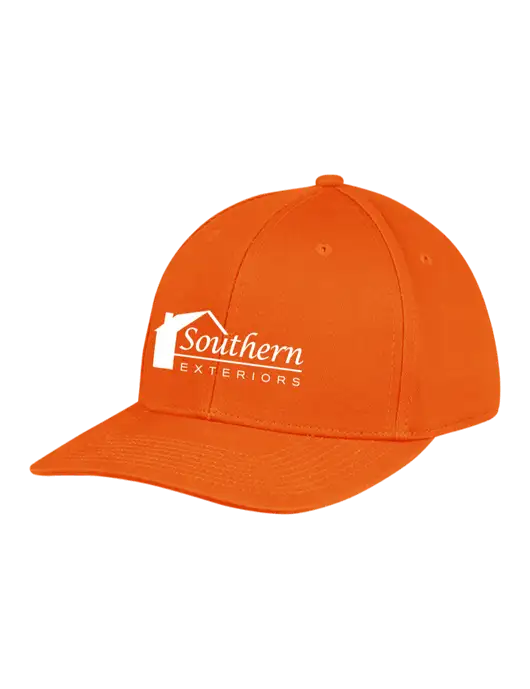 Premium Modern Structured Twill Orange Snapback Cap w/Southern Exteriors Logo