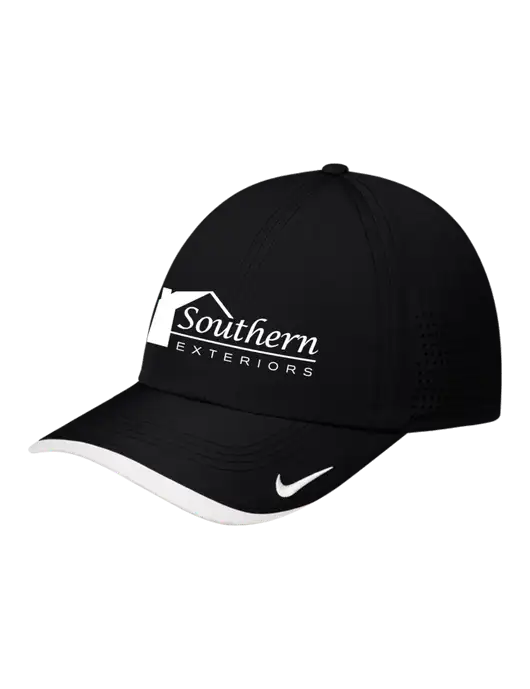Nike Black/White Dri-FIT Perforated Performance Cap w/Southern Exteriors Logo