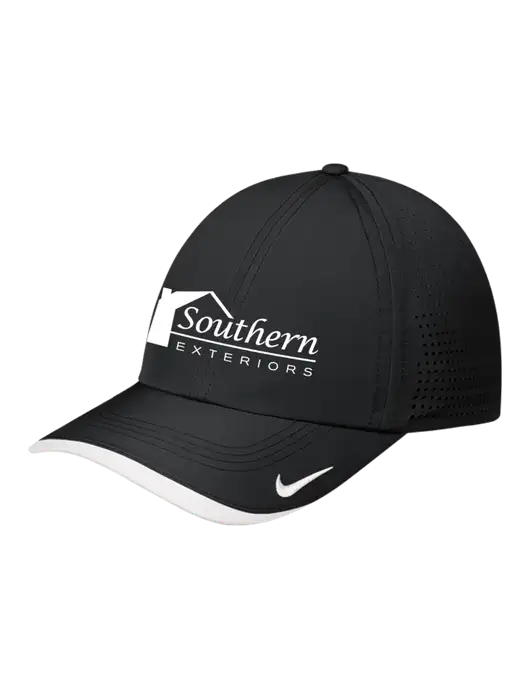 Nike Black/White Dri-FIT Perforated Performance Cap w/Southern Exteriors Logo