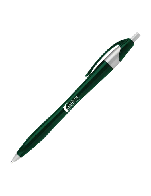 Novella Dark Green/Silver Corporate Pen - Blue Ink w/Southern Exteriors Logo