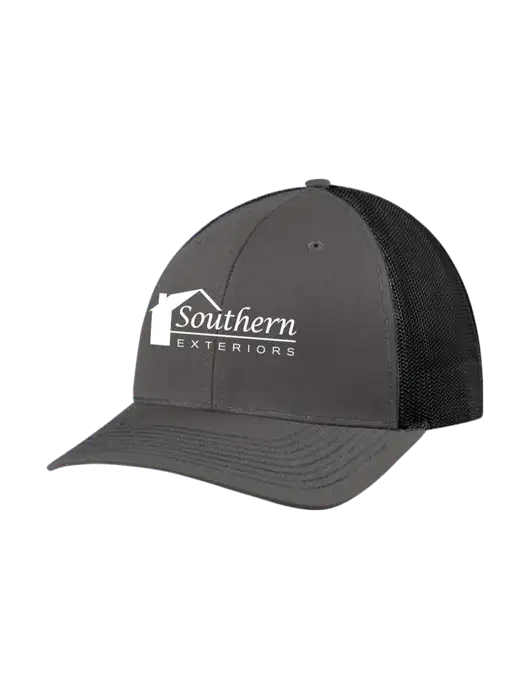 Richardson Adjustable Snapback Original 112 Trucker Cap Dark Grey w/Black Mesh w/Southern Exteriors Logo