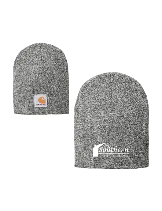 Carhartt Medium Grey Heather Acrylic Knit Hat w/Southern Exteriors Logo