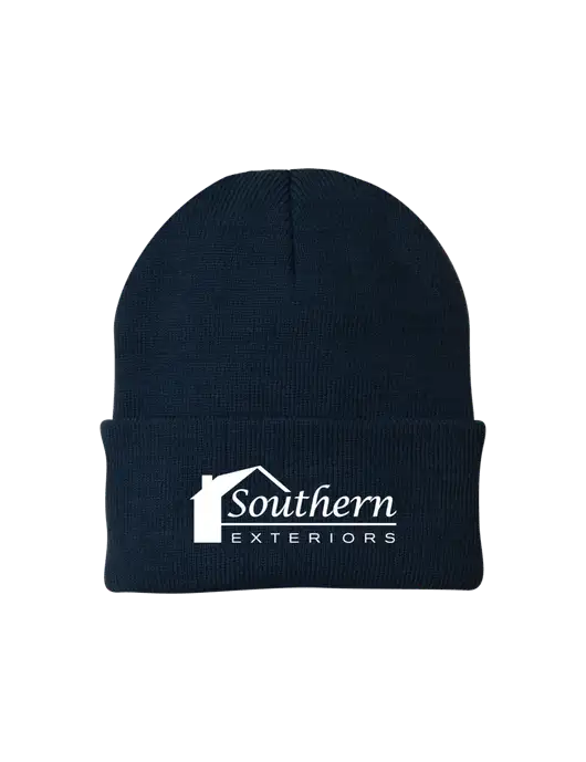Navy Knit Cap w/Southern Exteriors Logo