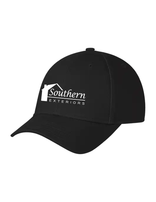 Black Structured Cap Hook & Loop w/Southern Exteriors Logo