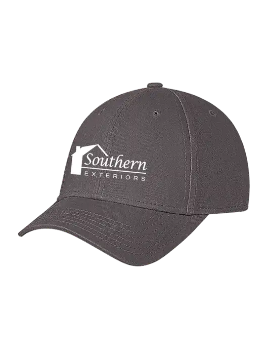 Medium Dark Grey Structured Soft Snap Closure Hook & Loop Cap w/Southern Exteriors Logo