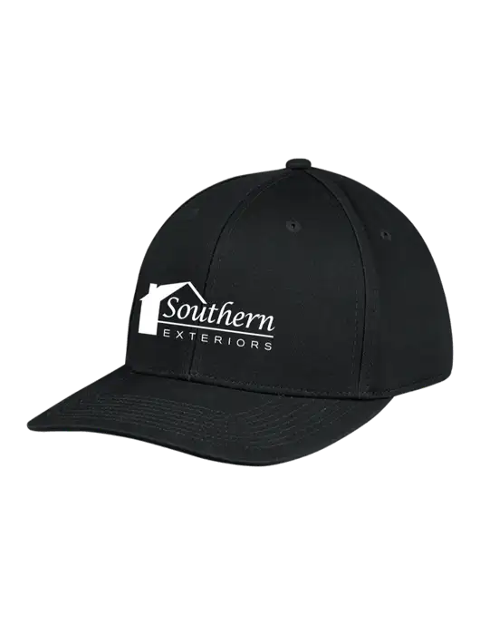 Premium Modern Structured Twill Black Snapback Cap w/Southern Exteriors Logo