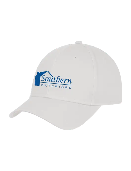 White Structured Cap Hook & Loop w/Southern Exteriors Logo