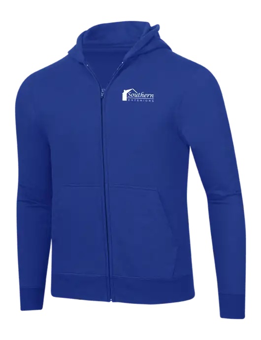 True Royal 8.5 oz Ring Spun Zip Hooded Sweatshirt w/Southern Exteriors Logo