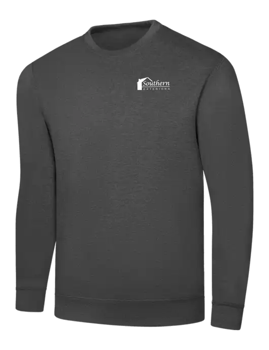 Charcoal 7.8 oz Ring Spun Crew Sweatshirt w/Southern Exteriors Logo
