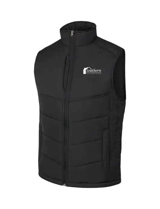 Black/Black Puffy Vest w/Southern Exteriors Logo