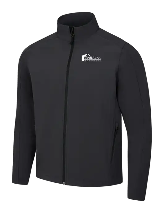 Black Charcoal Heather Core Soft Shell Jacket w/Southern Exteriors Logo