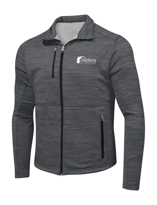 Dark Grey Digi Stripe Fleece Jacket w/Southern Exteriors Logo