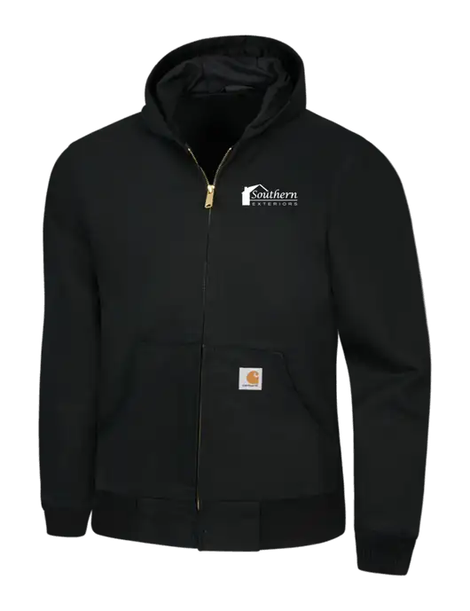 Carhartt Black Thermal Lined Duck Active Jacket w/Southern Exteriors Logo