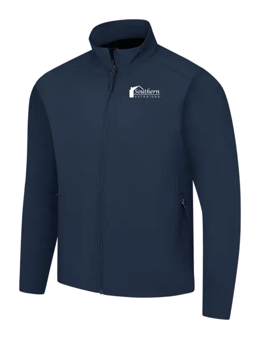 Navy Core Soft Shell Jacket w/Southern Exteriors Logo