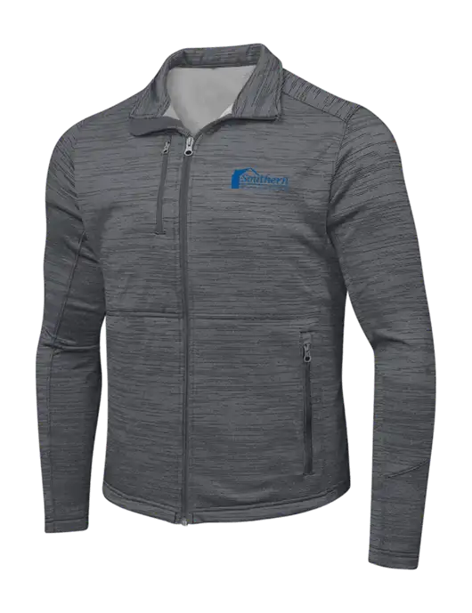 Medium Grey Digi Stripe Fleece Jacket w/Southern Exteriors Logo