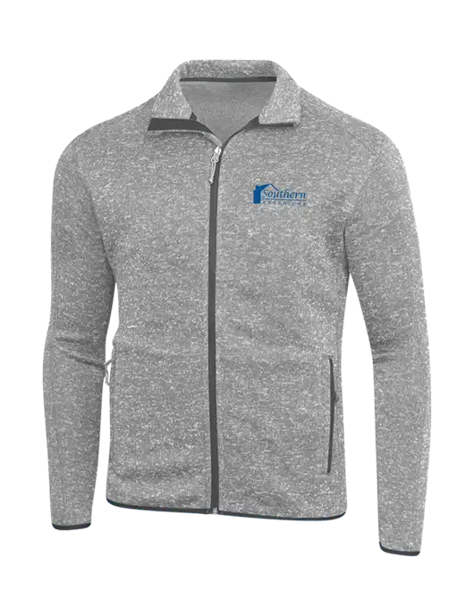 Grey Heather Sweater Fleece Jacket w/Southern Exteriors Logo