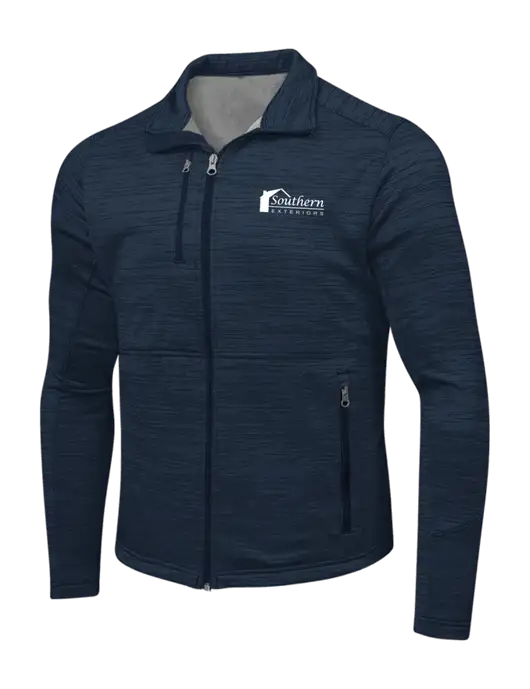 Navy Digi Stripe Fleece Jacket w/Southern Exteriors Logo
