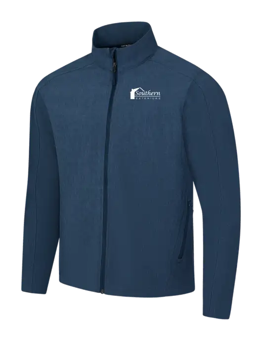 Navy Heather Core Soft Shell Jacket w/Southern Exteriors Logo