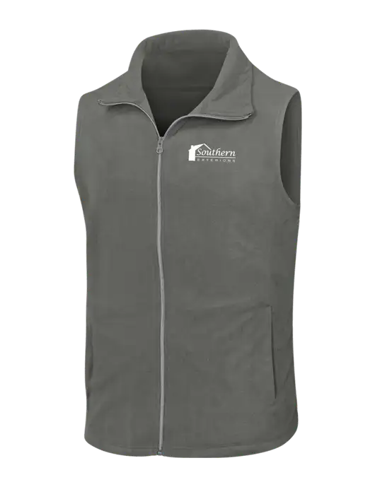 Medium Grey Microfleece Vest w/Southern Exteriors Logo