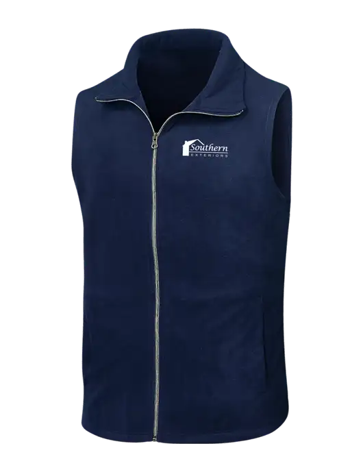 Navy Microfleece Vest w/Southern Exteriors Logo
