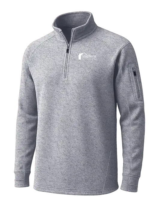 Grey Heather Tech Fleece 1/4 Zip Pullover w/Southern Exteriors Logo