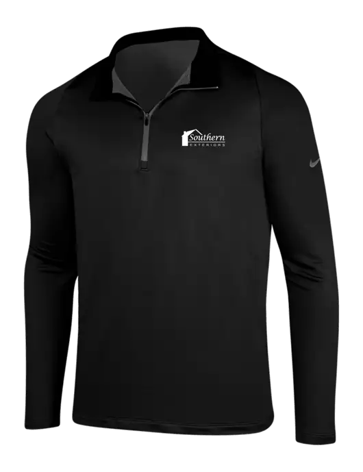 NIKE Black/Dark Grey Dry-Fit Stretch 1/2 Zip Cover-Up w/Southern Exteriors Logo