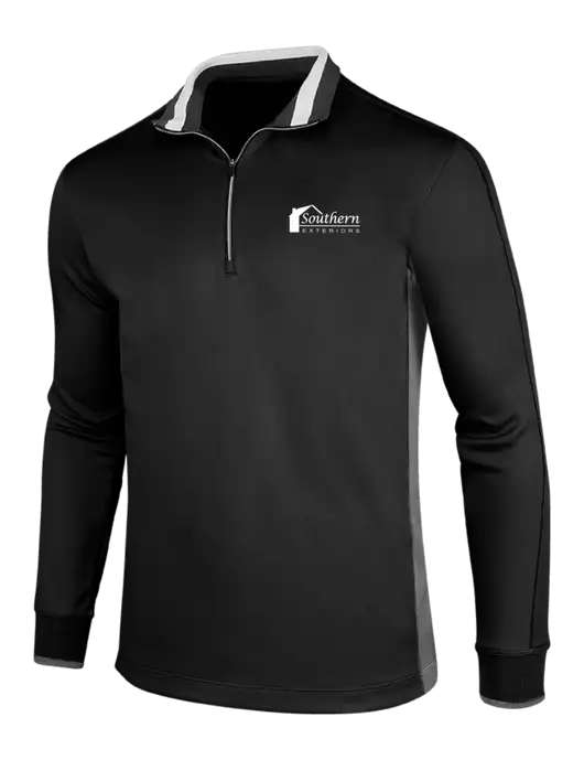 NIKE Black/Dark Grey/White Dry-Fit 1/2 Zip Cover-Up w/Southern Exteriors Logo