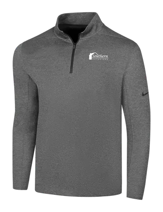 NIKE Dark Grey Heather Dry 1/2 Zip Cover-Up w/Southern Exteriors Logo