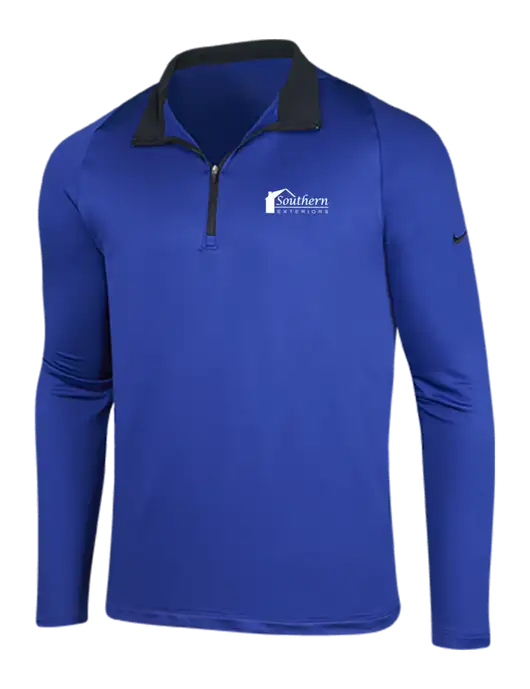 NIKE Deep Royal/Black Dry-Fit Stretch 1/2 Zip Cover-Up w/Southern Exteriors Logo