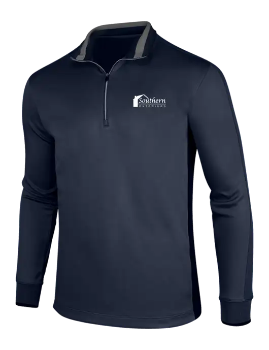 NIKE Midnight Navy Heather/Midnight Navy Dry-Fit 1/2 Zip Cover-Up w/Southern Exteriors Logo