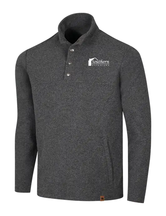 Russell Outdoors Dark Grey Heather Basin Snap Pullover w/Southern Exteriors Logo